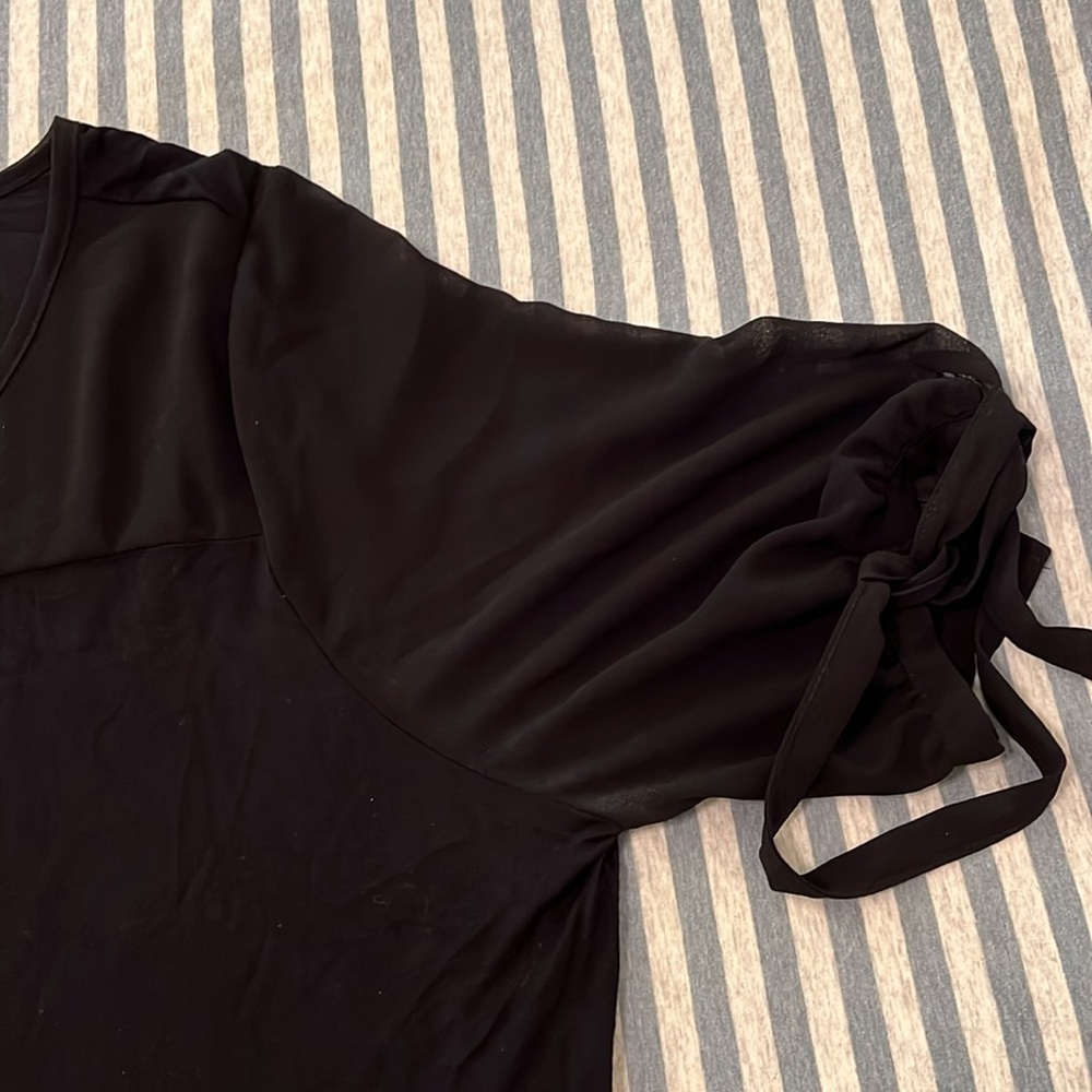 Lane Bryant Black short-sleeved blouse 22/24 - Picture 4 of 8